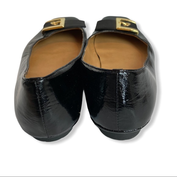 NATURALIZER Black Patent Leather Buckle Flats - Picture 4 of 6